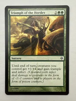 Triumph of the Hordes x1 MTG New Phyrexia 1x Magic Excellent Light Play EX LP - Image 1