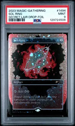 2023 MTG SECRET LAIR DROP FOIL #1494 SOL RING PSA 9 - Image 1