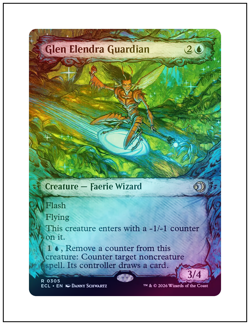 1x Glen Elendra Guardian, Showcase Art Foil 0305, Lorwyn Eclipsed, Magic MTG NM - Image 1