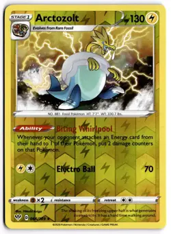 Pokemon TCG Arctozolt 066/189 Swsh03: Darkness Ablaze Reverse Holo - Image 1