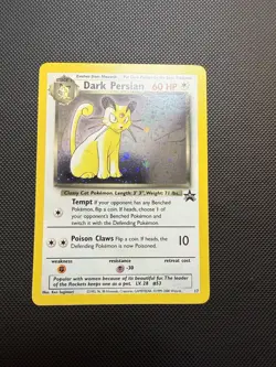 Dark Persian 17 Holo Black Star Promo WOTC Pokemon Card Clean Holo SWIRL NM - Image 1