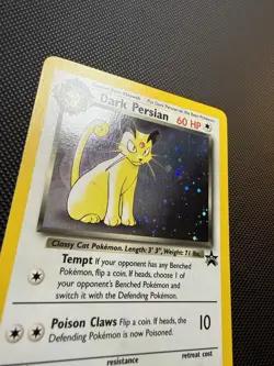 Dark Persian 17 Holo Black Star Promo WOTC Pokemon Card Clean Holo SWIRL NM - Image 3