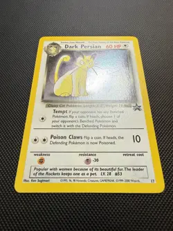 Dark Persian 17 Holo Black Star Promo WOTC Pokemon Card Clean Holo SWIRL NM - Image 5