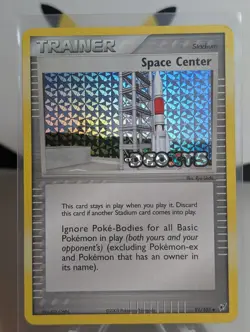Space Center 91/107 Stamped Pokemon Reverse Holo Rare EX DEOXYS LP - Image 1