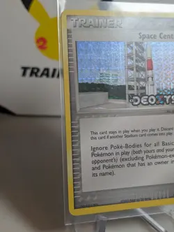 Space Center 91/107 Stamped Pokemon Reverse Holo Rare EX DEOXYS LP - Image 2