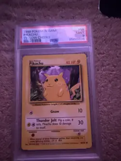 Pokemon Pikachu Yellow Cheeks Base Set 1999 PSA 9, Game 58/102 - Image 1