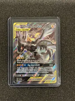 Pikachu & Zekrom GX SM168 Pokemon Sun & Moon Tag Team Alt Art Promo LP/NM - Image 1