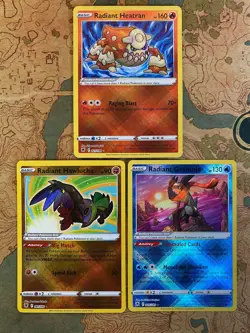 Pokemon Card TCG - Astral Radiance Radiant Rare Set Heatran Hawlucha Greninja NM - Image 1
