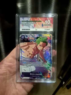 One Piece Zoro-Juurou Treasure Rare ST18-004 TR ACE 10 Gem Mint All Subgrade 10 - Image 1