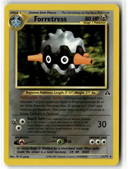 Forretress ⭐ 21/75 Rare Neo Discovery 2001 Pokemon NM - Image 1