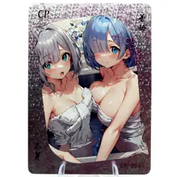 Emilia & Rem CP - Re:Zero - Goddess Story Anime Waifu Trading Card - Image 1