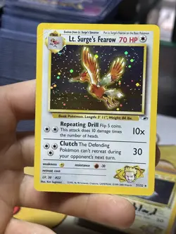 Lt. Surge's Fearow 7/132 Gym Heroes 2000 Holo Rare WOTC Pokemon Card TCG - Image 3