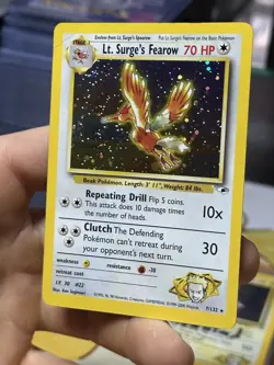 Lt. Surge's Fearow 7/132 Gym Heroes 2000 Holo Rare WOTC Pokemon Card TCG - Image 4
