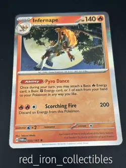 Infernape 033/167 Holo Rare Scarlet & Violet Twilight Masquerade Pokemon Card - Image 1