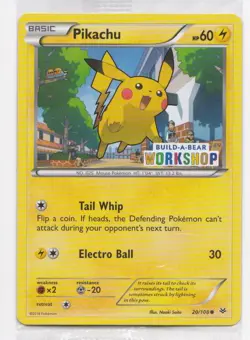 BUILD-A-BEAR WORKSHOP POKEMON PROMO CARD 2016 PIKACHU SEALED - Image 1