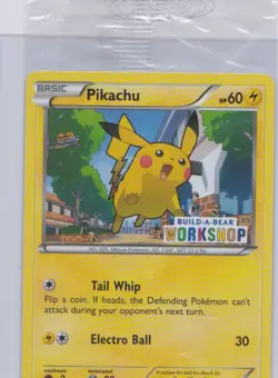 BUILD-A-BEAR WORKSHOP POKEMON PROMO CARD 2016 PIKACHU SEALED - Image 3