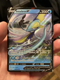 Inteleon V - SWSH016 - Pokemon Promo Sword & Shield Ultra Rare Holo Card NM - Image 1