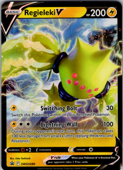 Regieleki V - SWSH280 - Pokemon Sword & Shield Promo Ultra Rare Holo Card NM - Image 1