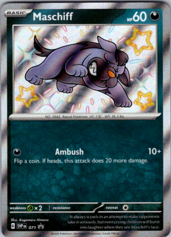 Maschiff - SVP 071 - Pokemon Scarlet & Violet Promo Ultra Rare Holo Card - Image 1