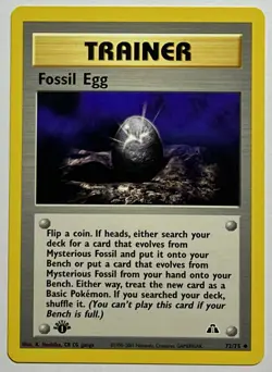 Fossil Egg 72/75 (NM) 1st Edition Uncommon Neo Discovery 2002 WOTC Pokemon Card - Image 1