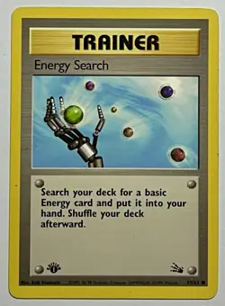 Energy Search 59/62 (HP) 1st Edition Common Fossil Set 1996 WOTC Pokemon Card - Image 1