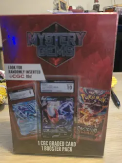 Pokemon Mystery Gems 1 CGC Graded Card & 1 TCG Booster Pack - New Sealed Box - Image 1