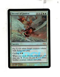 MTG SkeenAB Decree of Justice JUDGE PROMO FOIL from Special Sets. NM. - Image 1