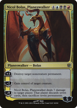 Nicol Bolas, Planeswalker #42 (Foil) MP Duel Decks: Ajani vs. Nicol Bolas - Image 1