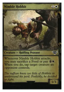 Nimble Hobbit (scrolls foil) Lord of the Rings MTG - NM+ *Mythic Relics* - Image 1