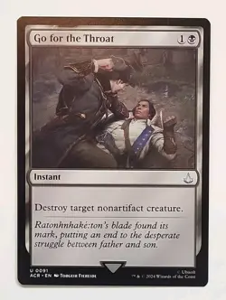 MTG ASSASSIN'S CREED GO FOR THE THROAT ACR 0091 UNCOMMON UNIVERSES BEYOND - Image 1
