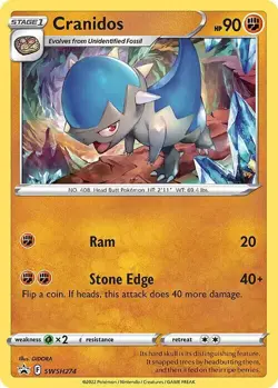 Cranidos - SWSH274 - Black Star Promo - Holo - Pokemon TCG - Image 1