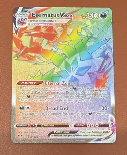 Pokemon TCG: Eternatus VMAX 192/189: Darkness Ablaze Secret Rainbow Rare -Mint - Image 1