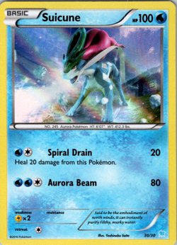 Suicune 30/30 Holo Rare - 2016 XY Trainers Kit Promo Pokemon TCG VLP - Image 1