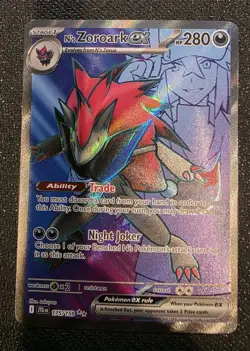 Pokemon TCG N's Zoroark ex 175/159 Journey Together Illustration Rare *Near Mint - Image 1