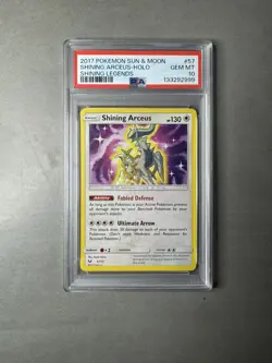 Pokemon S&M Shining Legends Arceus 57/73 Shining Rare Holo Foil PSA 10 GEM MINT - Image 1