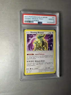 Pokemon S&M Shining Legends Arceus 57/73 Shining Rare Holo Foil PSA 10 GEM MINT - Image 3
