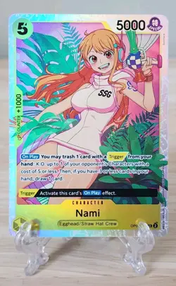 Nami SR OP08-106 ENGLISH NM ONE PIECE Card Game Two Legends - Image 1