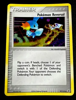 Pokemon Reversal 97/112 LP/NM Trainer Reverse Holo Fire Red Leaf Green Mudkip - Image 1