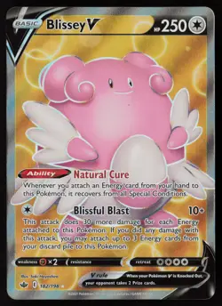 Blissey V (Full Art) 182/198 SWSH06: Chilling Reign Pokemon TCG LP+ - NM - Image 1