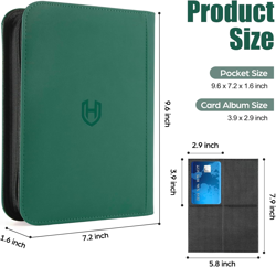 Card Binder 4 Pocket with Zipper, 288 Pockets Trading Card Holder Book, Premium - Image 3