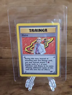 BLAINE 100/132 Gym Challenge Pokemon Card Unlimited Non-Holo Rare WOTC NM - Image 1