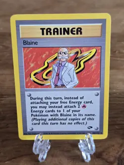 BLAINE 100/132 Gym Challenge Pokemon Card Unlimited Non-Holo Rare WOTC NM - Image 3