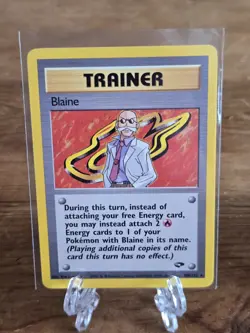 BLAINE 100/132 Gym Challenge Pokemon Card Unlimited Non-Holo Rare WOTC NM - Image 5