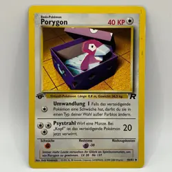 2000 Pokemon Team Rocket 1st Edition German Porygon 48/82 NM - Image 1