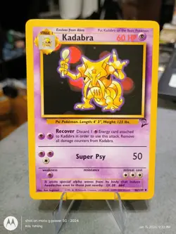 Kadabra 46/130 Pokemon TCG Base Set 2 Uncommon Excellent Condition - Image 1