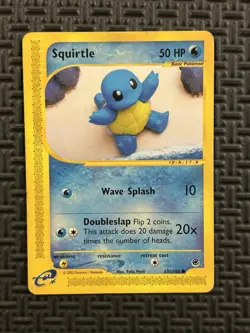 Pokemon Squirtle TCG Expedition Base Set Card 131/165 Regular Common - Image 1