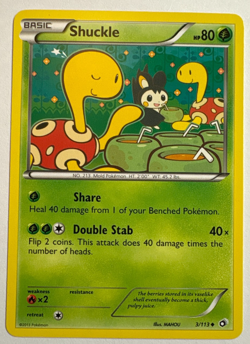 Shuckle 3/113 Legendary Treasures Pokemon Card - Image 1
