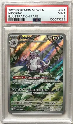 2023 Pokemon Mew En Nidoking Illustration Rare PSA 9 Mint 174/165 Pokemon 151 - Image 1