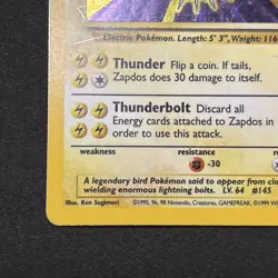 1999 Zapdos Pokemon TCG Base Set Holo 16/102 MP - Image 4