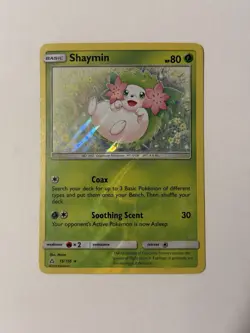 Pokemon Tcg Shaymin 15/156 Sm-Ultra Prism Holo - Near Mint Condition! - Image 2